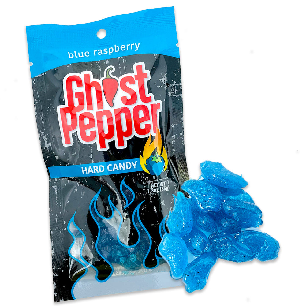 Flamethrower Ghost Pepper Hard Candy Blue Raspberry