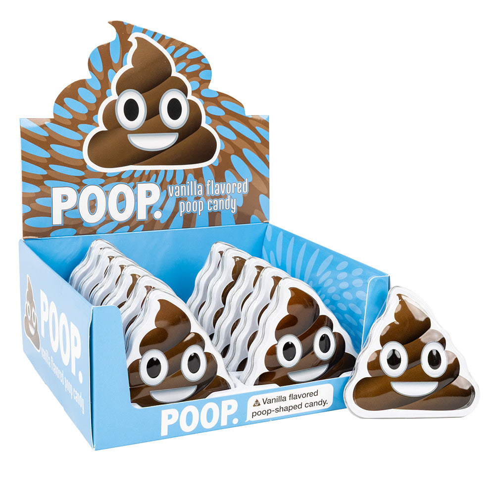Poop Emoji Vanilla Flavored Poop Candy Tin