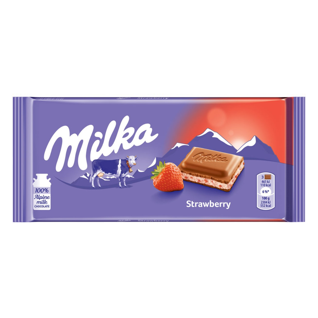 Milka Strawberry Yoghurt Chocolate Bar