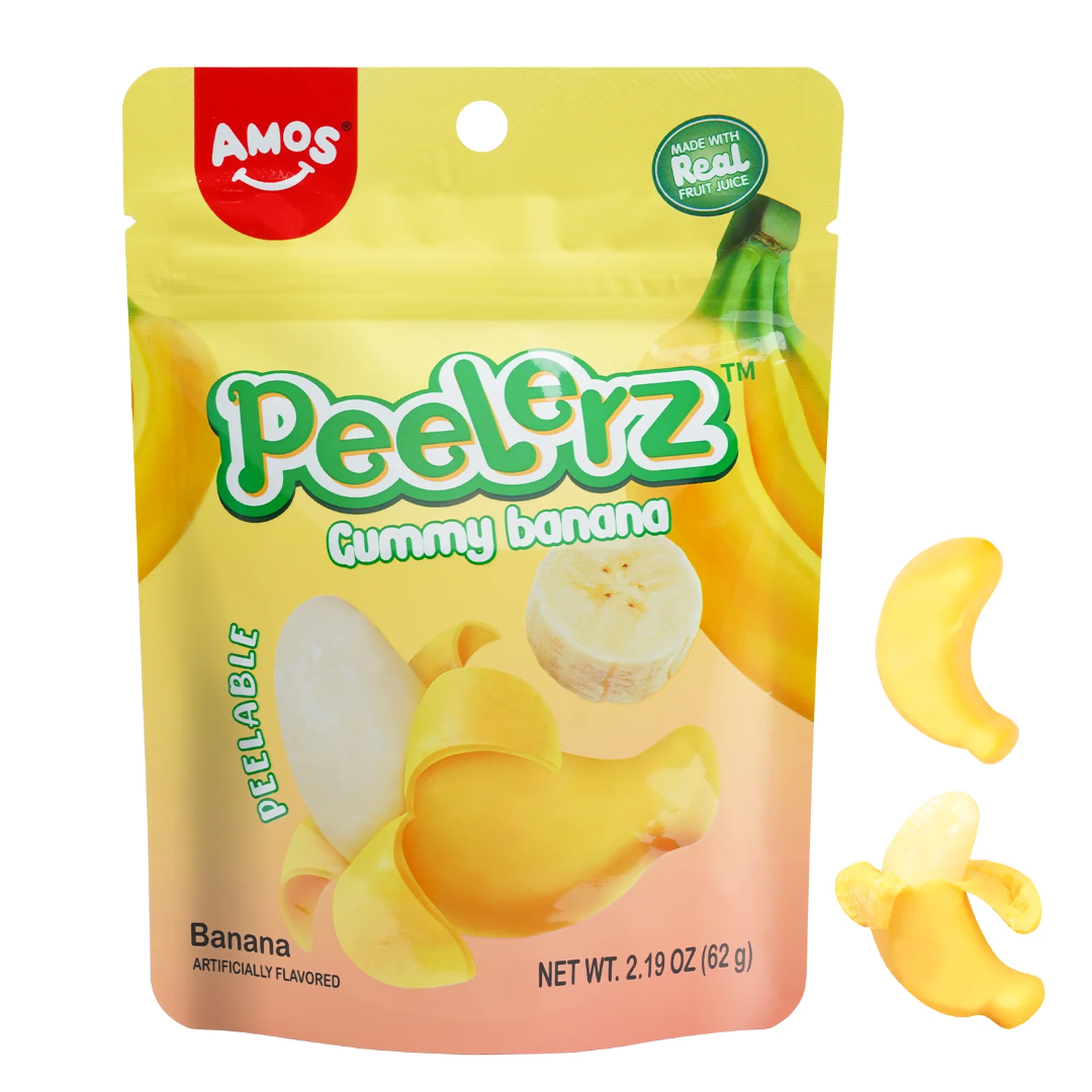 Amo's Peelerz Banana Gummy Candy Bag