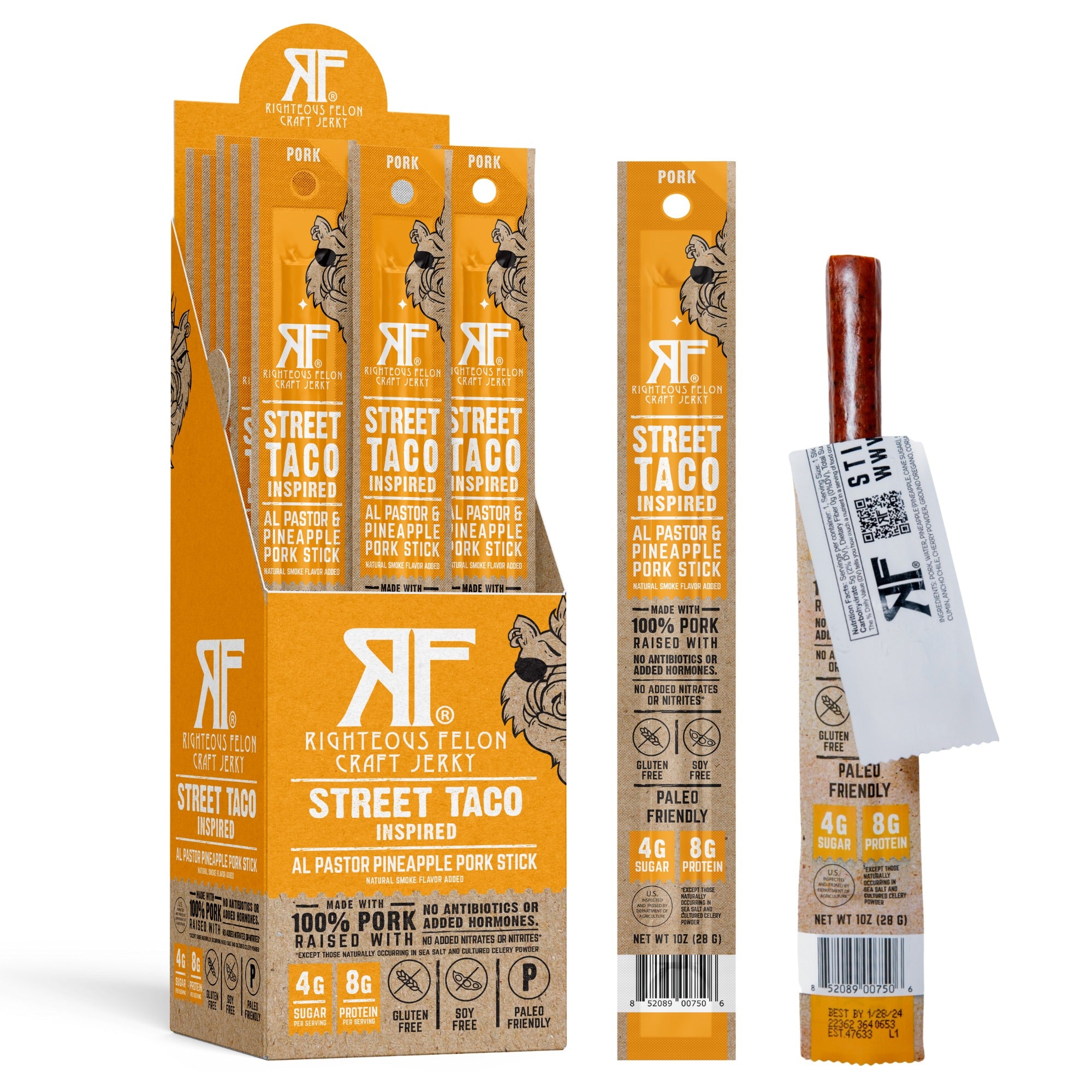 Righteous Felon Street Taco Pork & Pineapple Stick 1oz