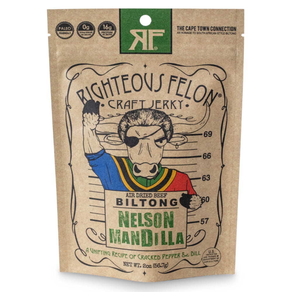 Righteous Felon Beef Biltong, Nelson Mandilla