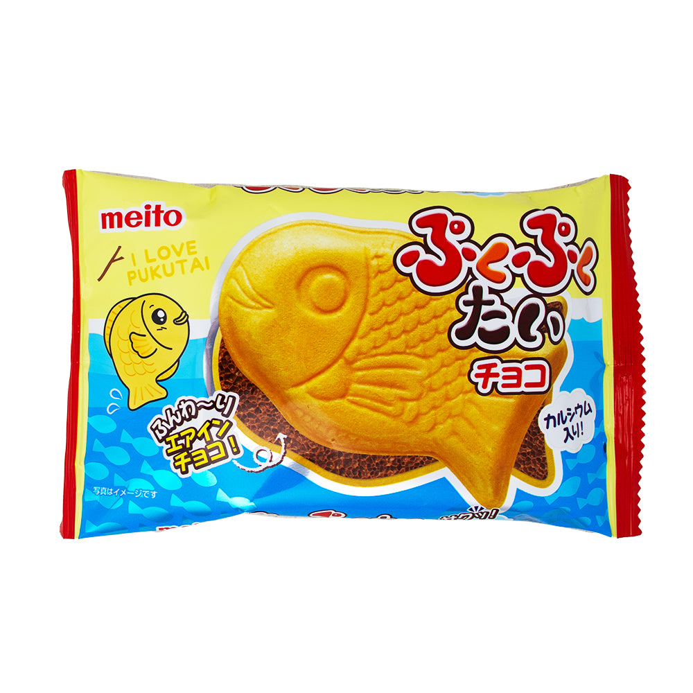 Meito Puko Puku Taiyaki Fish Cookie Chocolate Blue Package