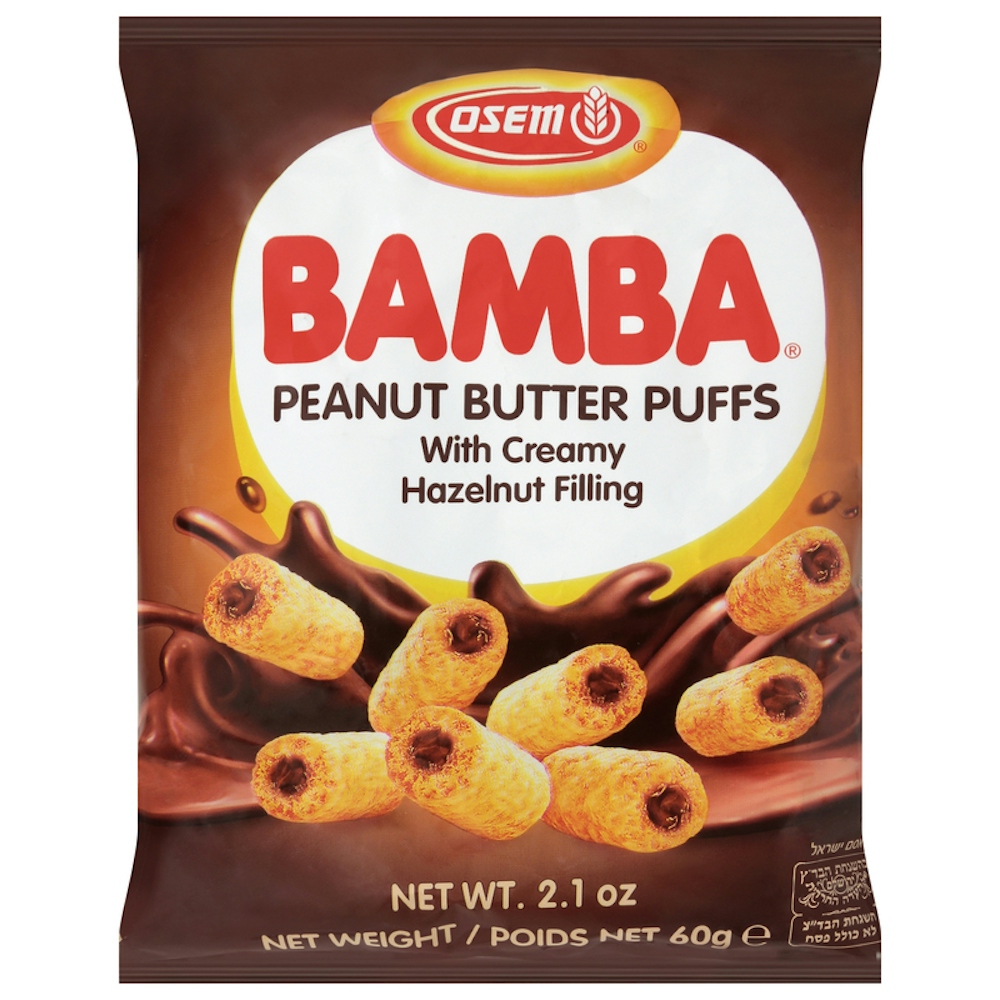 Osem Bamba Peanut Puffs With Creamy Hazelnut Filling