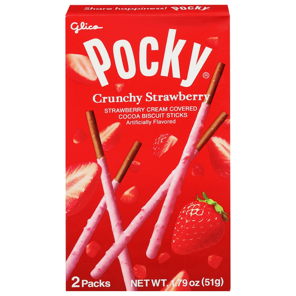 Pocky Crunchy Strawberry Cream Covered Biscuit Sticks