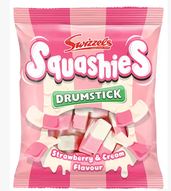 Swizzels Squashies Drumstick Strawberry & Cream