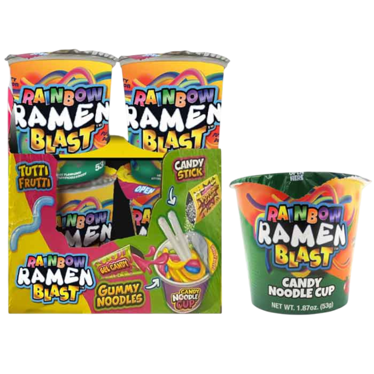 Rainbow Ramen Blast Gummy Noodles