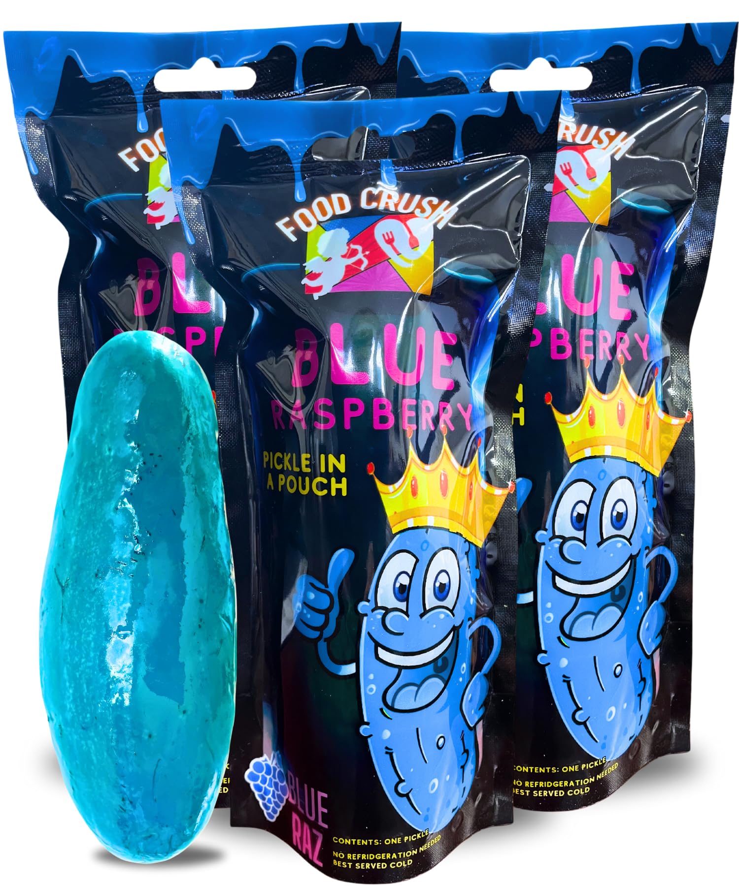 Food Crush Pickle in a Pouch Blue Raspberry