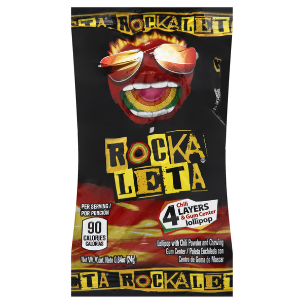 Rockaleta Lollipop - 4 Layers Chili Gum Center